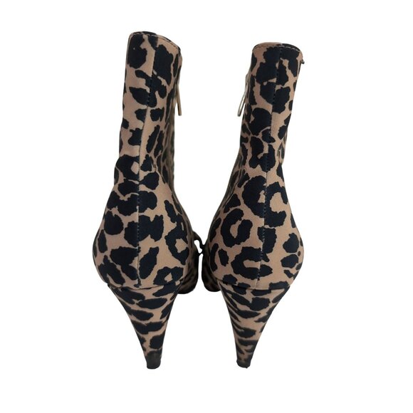Isaac Mizrahi Ankle Boots Womens 8 Leopard Print Mob Wife Glam Rock Edgy Chic - Picture 5 of 9